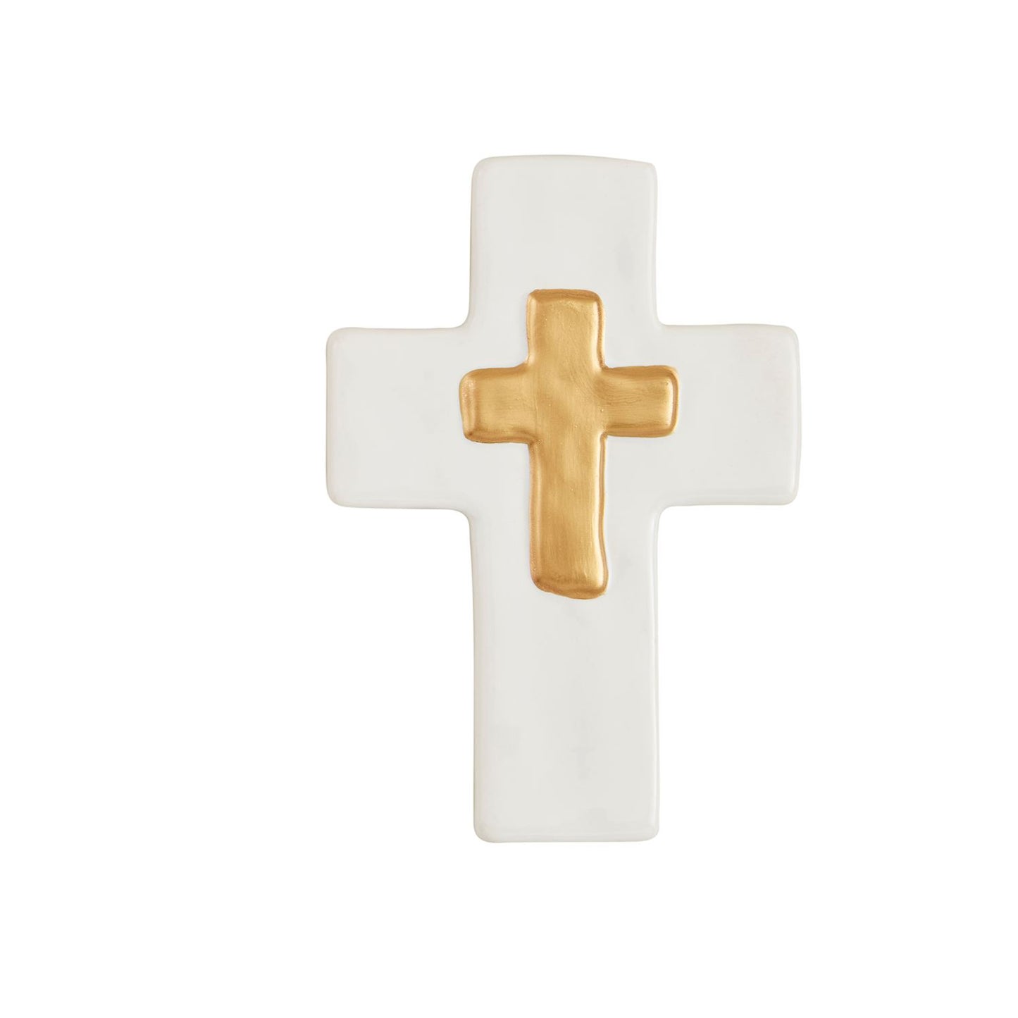 Ceramic & Gold Thick Cross