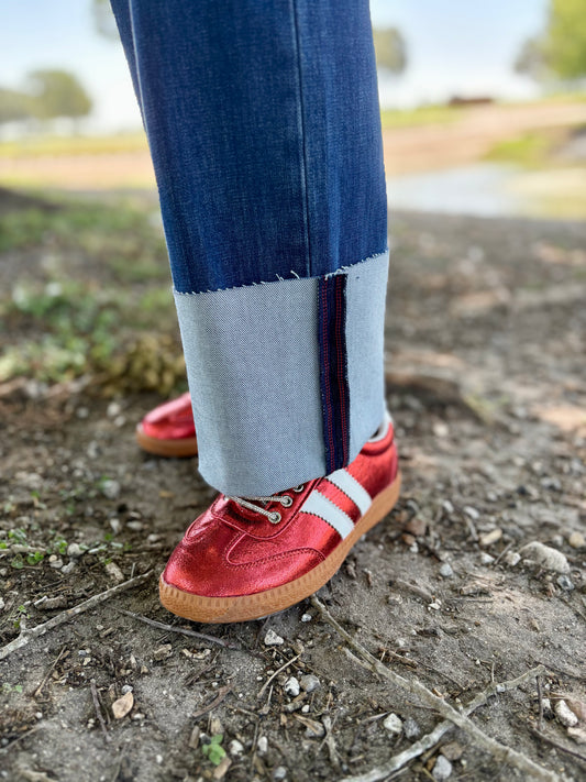 Red Stitch Dark Wash Jeans by Risen