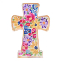 Pedals and Posies Acrylic Cross
