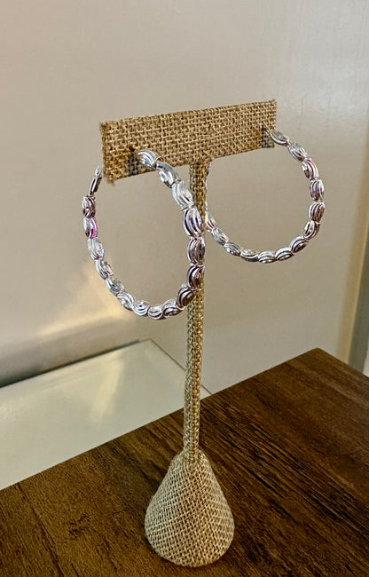 Victoria Silver Hoop