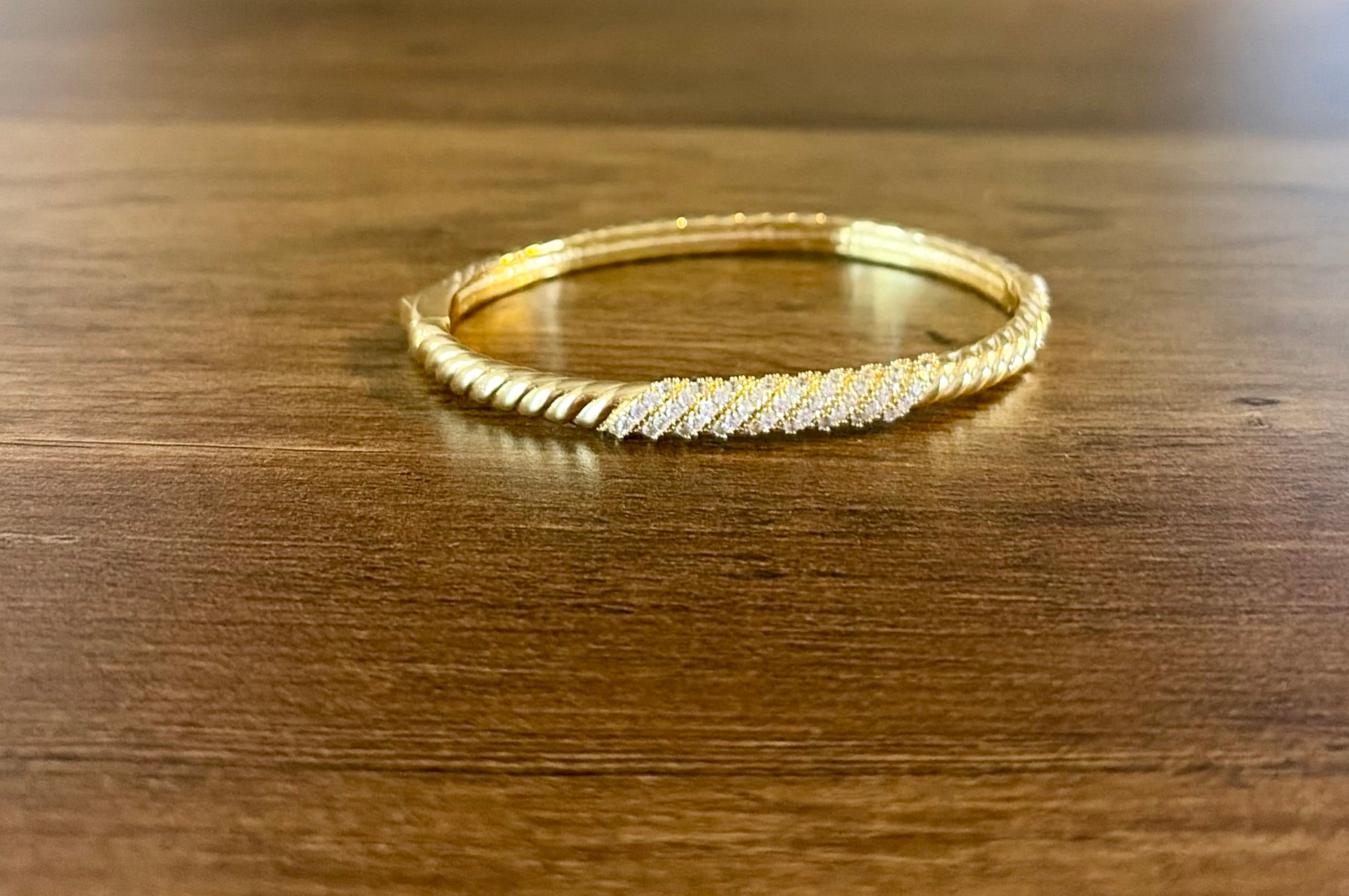 Emily Gold Rope Bangle