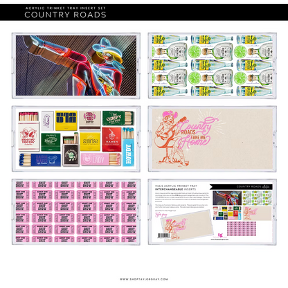 Country Roads Acrylic Tray & Insert Set