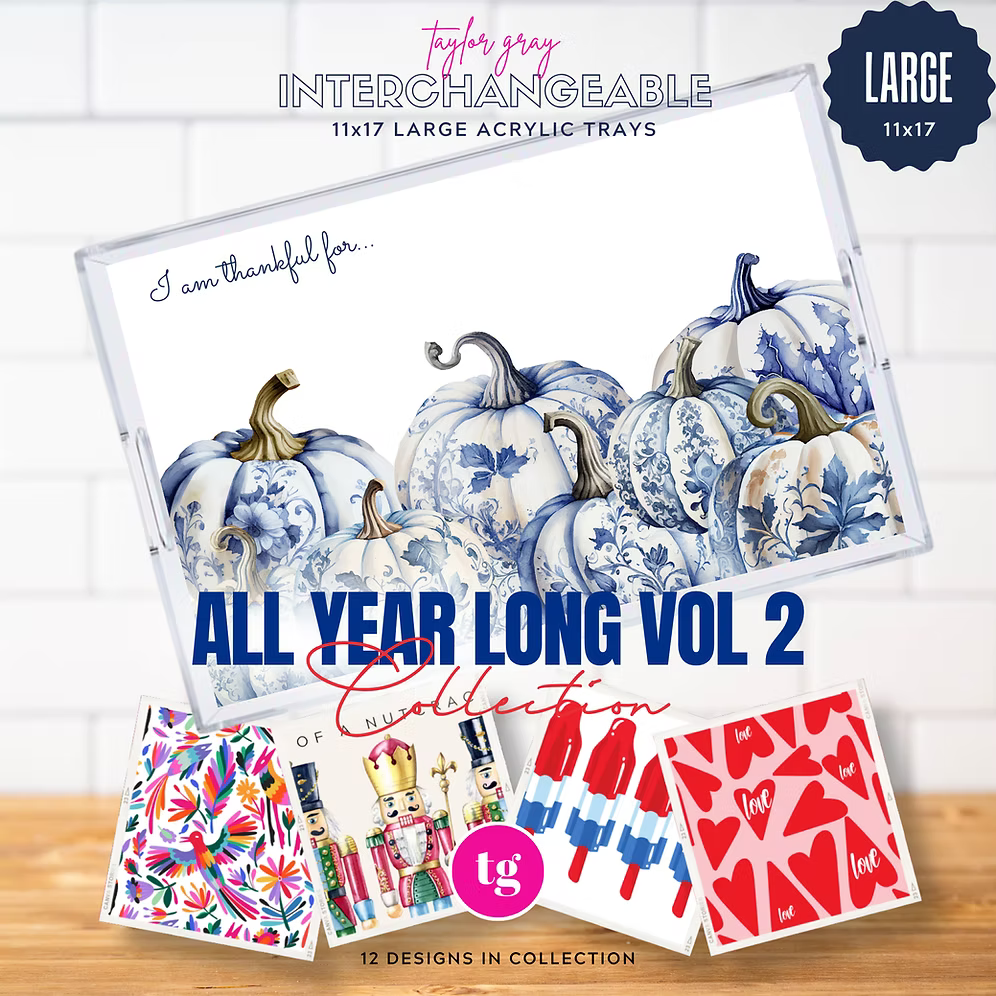 All Year Long Taylor Gray Acrylic Tray & Inserts