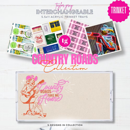 Country Roads Acrylic Tray & Insert Set