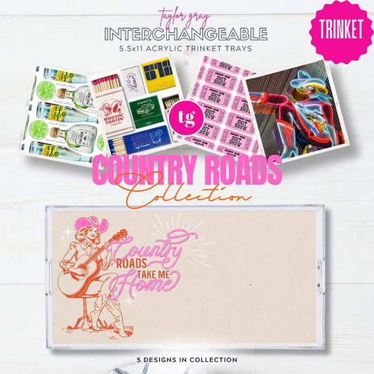 Country Roads Acrylic Tray & Insert Set