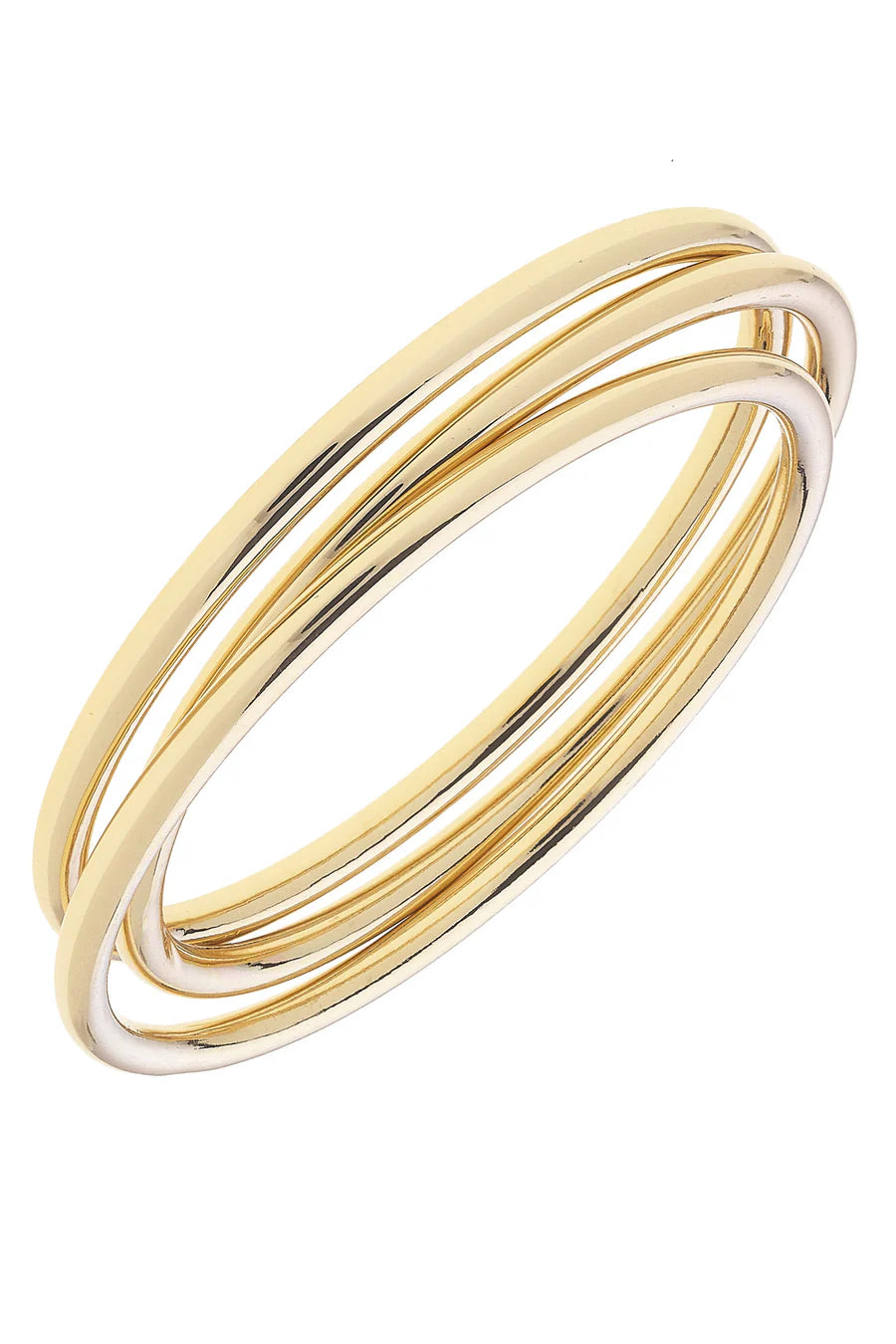 Isla Bangle Set of 3 in Shiny Gold