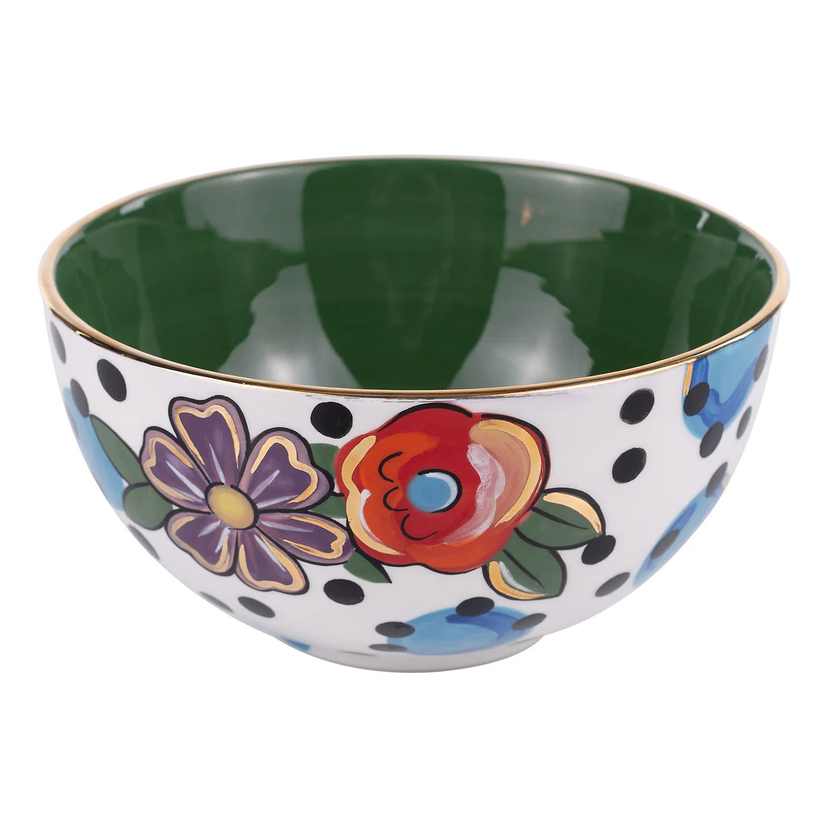 Polka Dot Flower Bowl