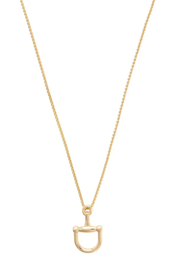 Cinnamon Horsebit Necklace in Shiny Gold