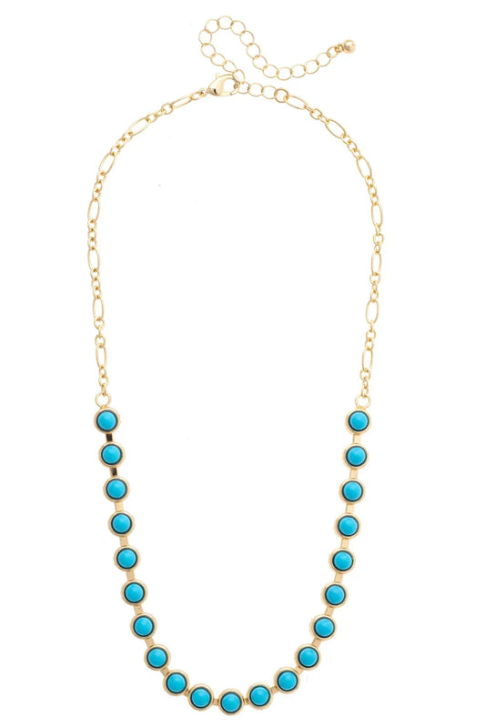 Albuquerque Half Linked Necklace in Turquoise
