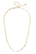 Demi Cross Linked Necklace in Shiny Gold