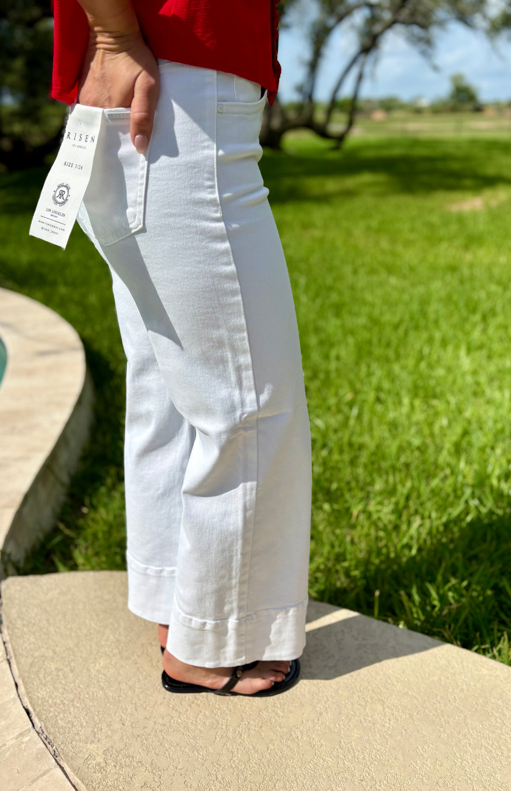 White Denim Jeans by Risen