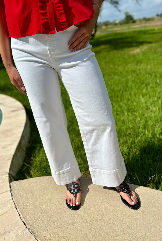 White Denim Jeans by Risen
