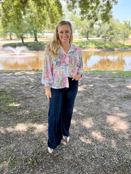 Multi Boots Blouse