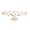 GOLD EDGE RUFFLE CAKE STAND