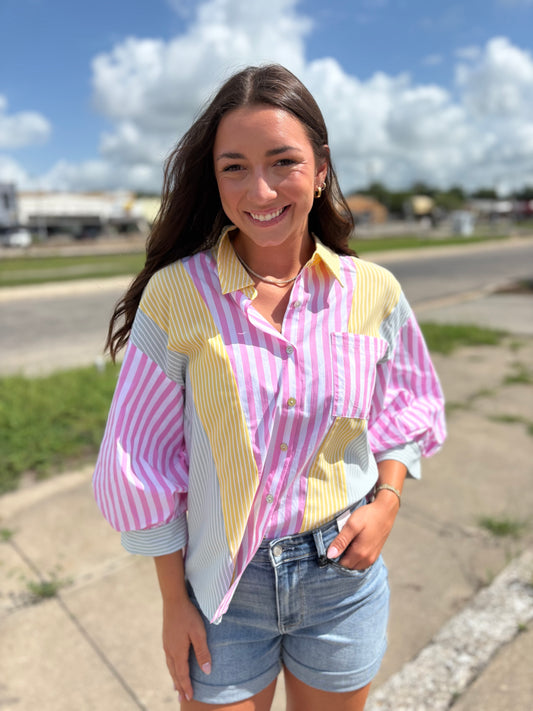 Sherbert Stripes Top