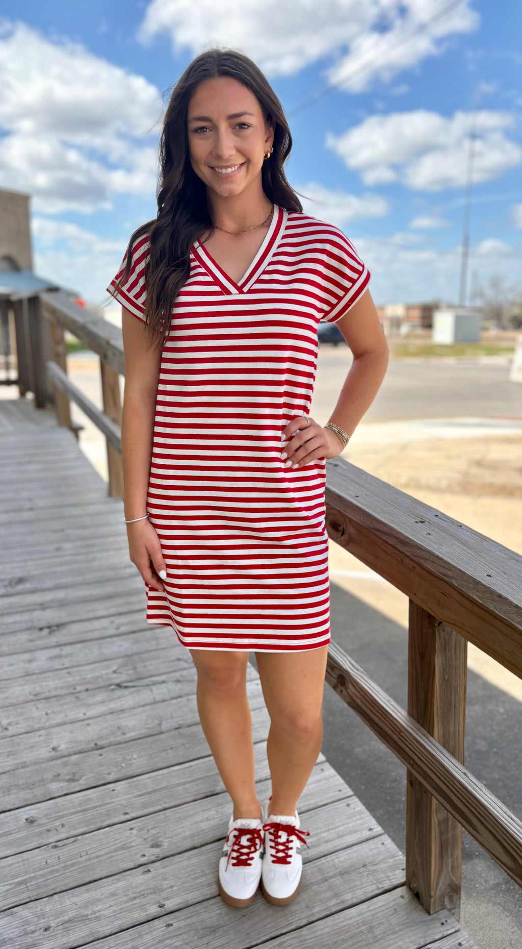 Red Stripe Everyday Dress