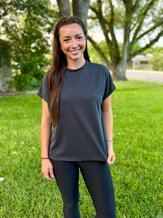 Ella Charcoal Top