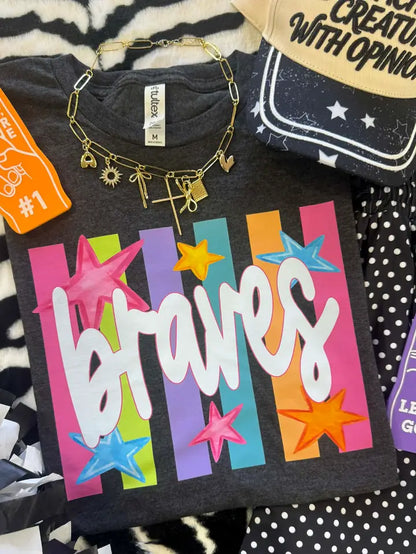 Neon Rainbow Stars Tee