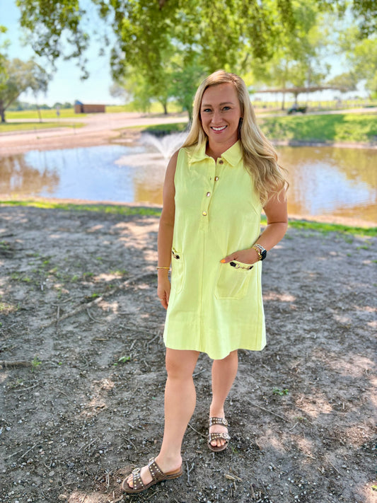 Lemmon Bit Denim Dress