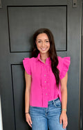 Pearlfectly Pink Ruffle Top