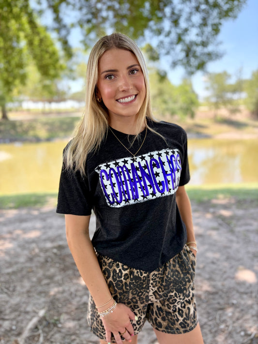 Metallic Puff Comanche Tee