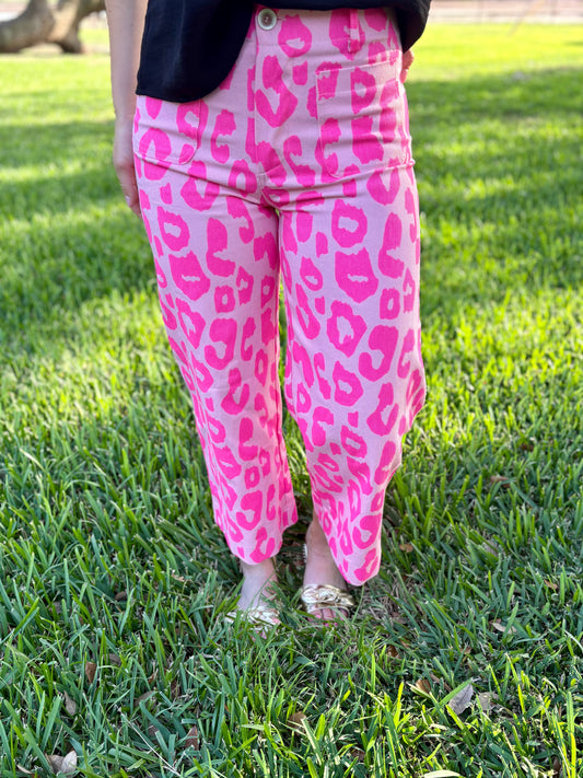 Pink Leopard Pants