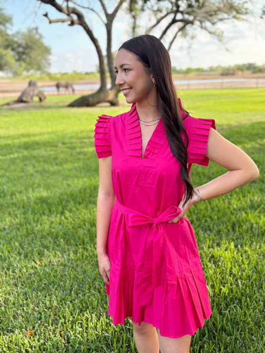 Pretty in Pink Tie Dress