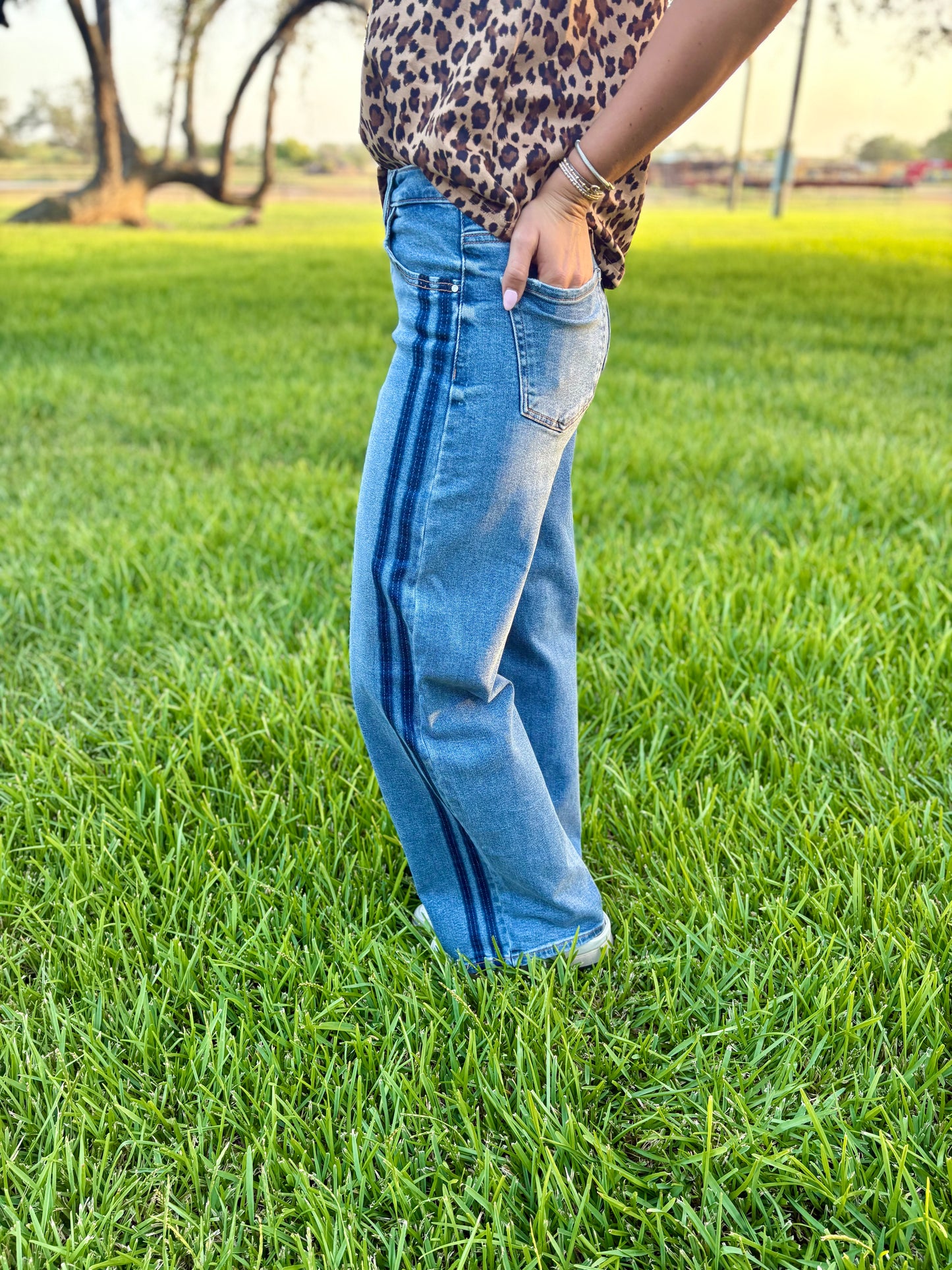 Signature Stripe Jean by Risen