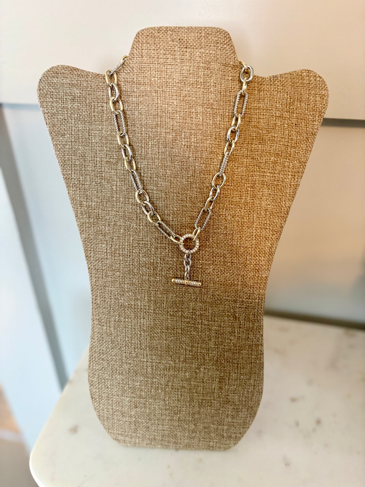 Blair Two Tone Link Neckalace