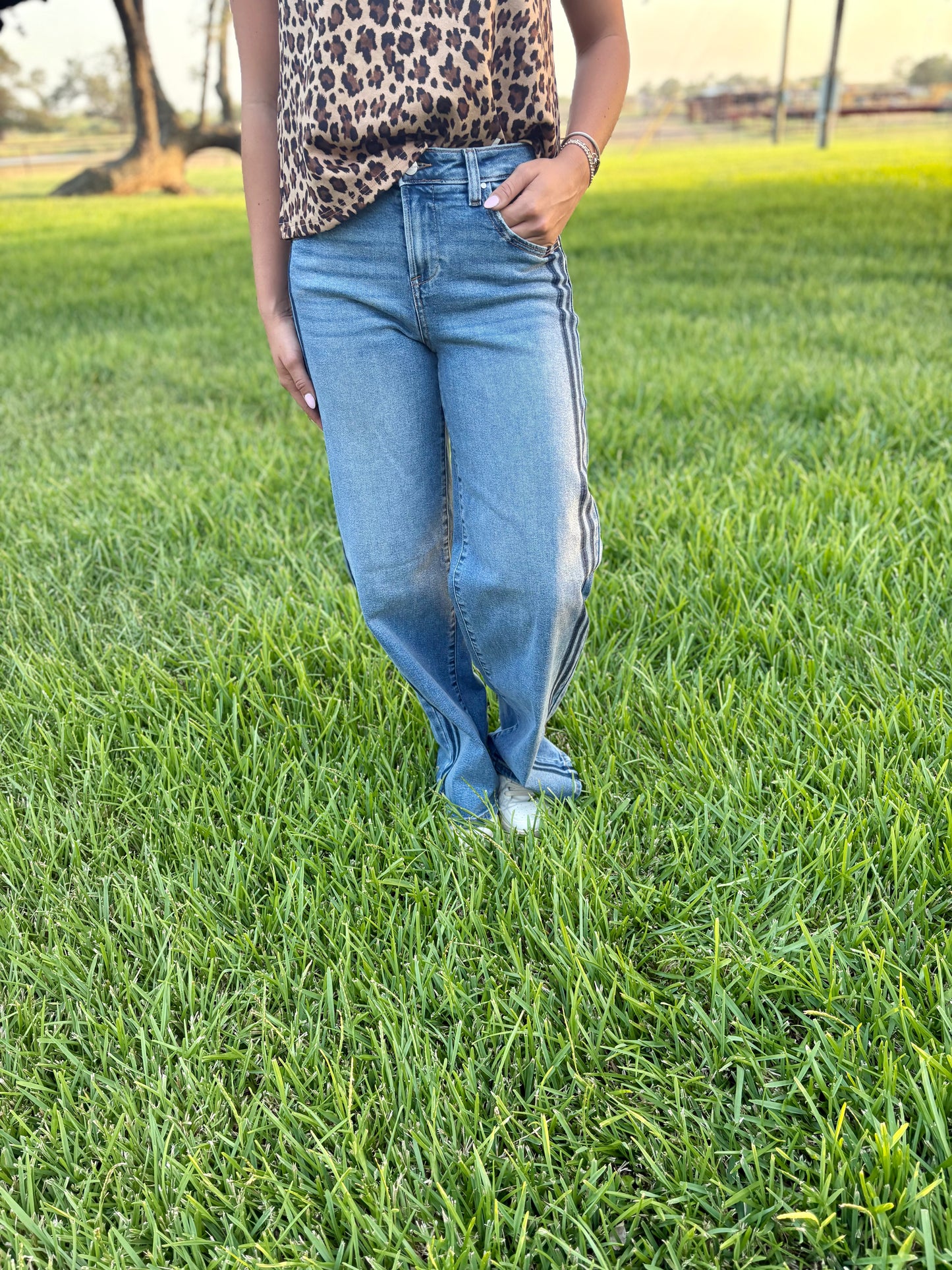 Signature Stripe Jean by Risen