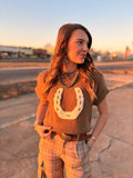 Mocha Horseshoe Sweater Vest
