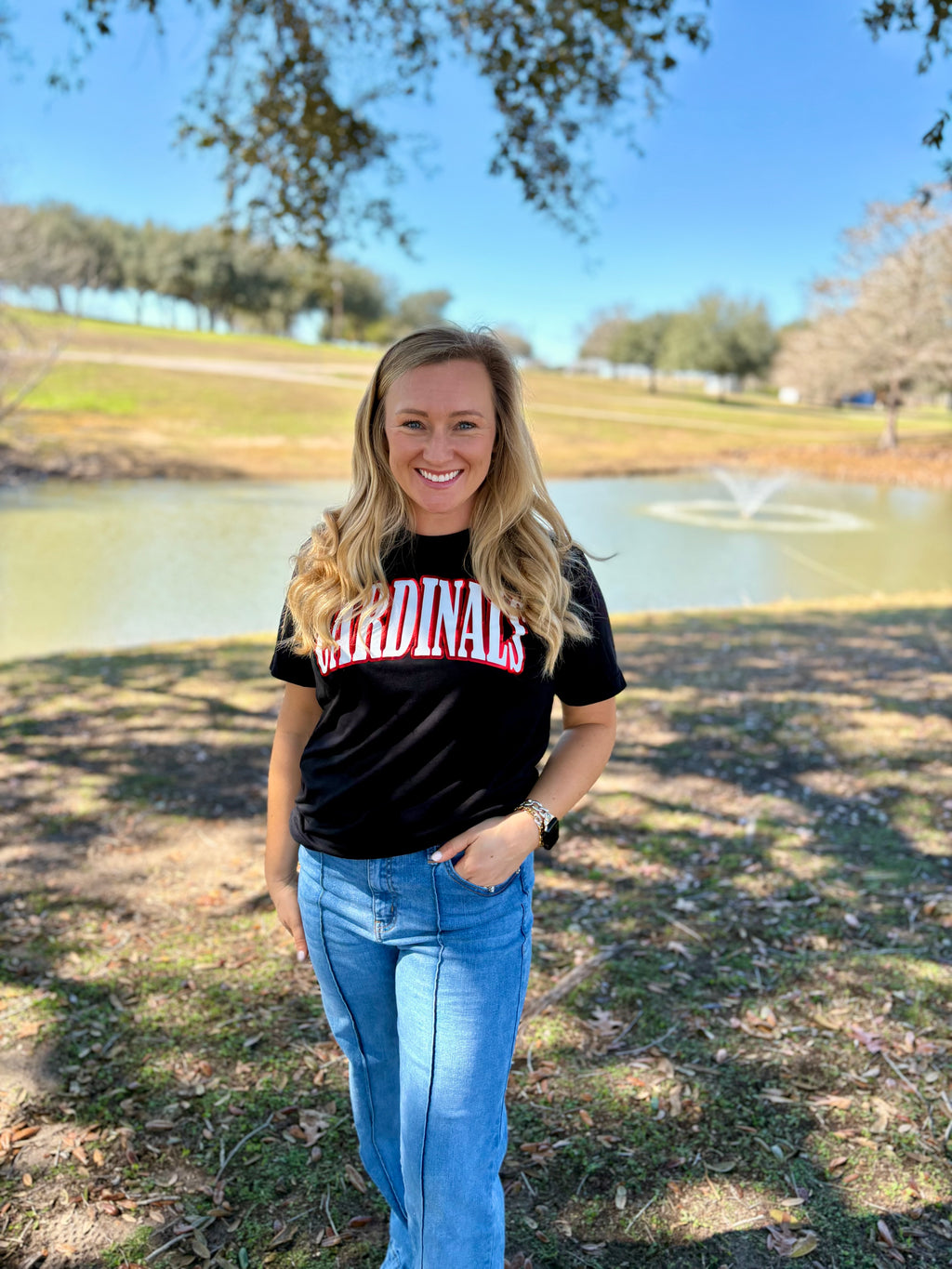 Arched Cardinals Spirit Tee