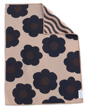 Brown Blossom Microfiber Hand Towel